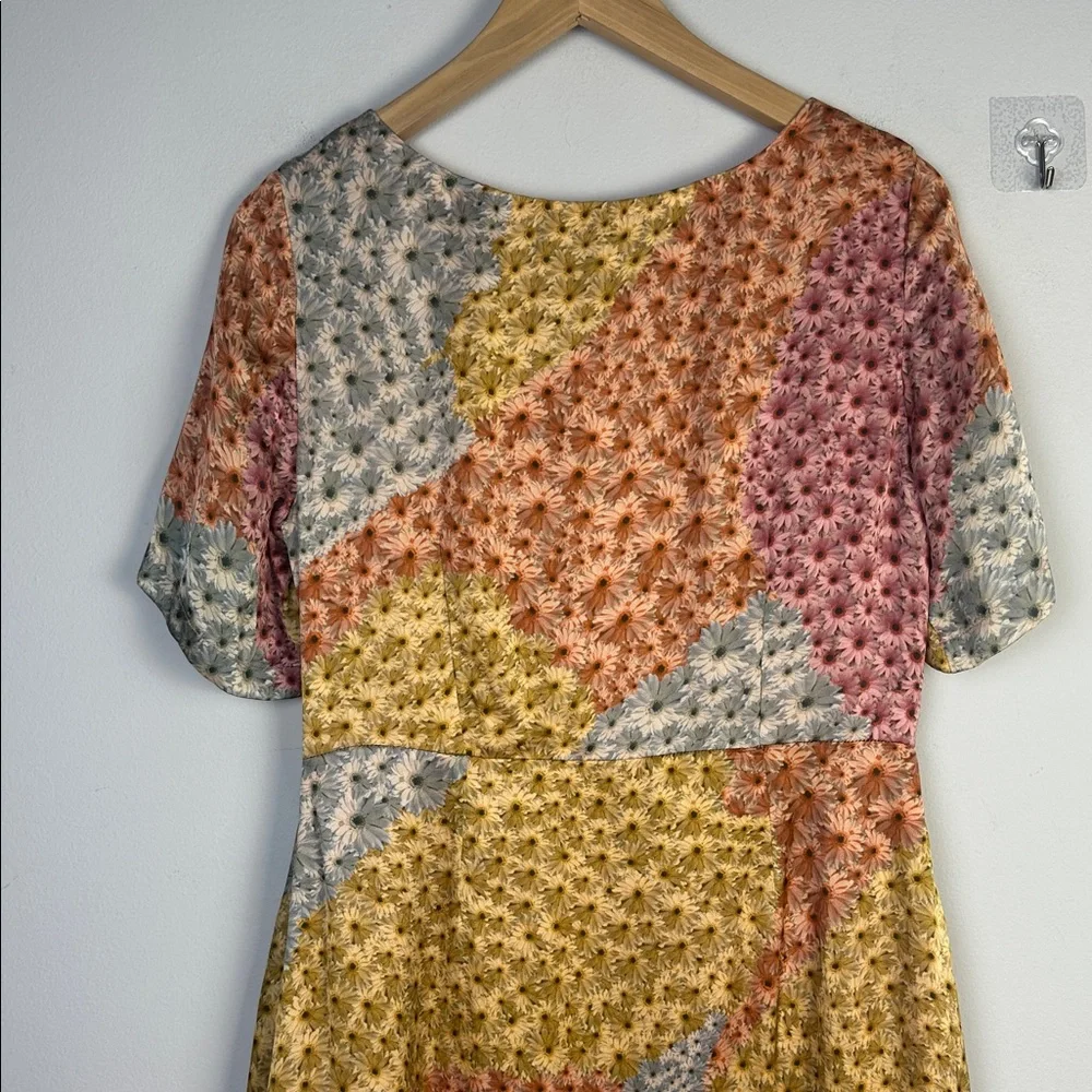 NEW Anthropologie Varun Bahl Catria Floral Dress SM Lined Pockets Made in India - Picture 12 of 16